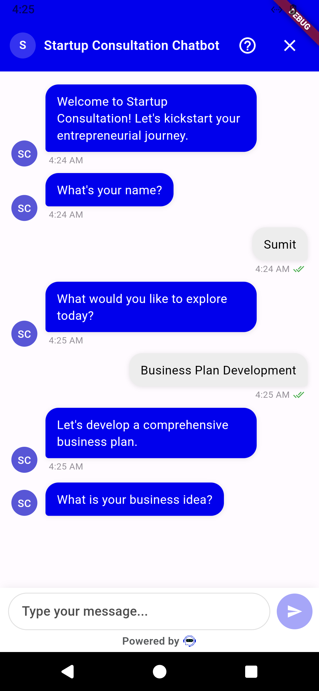 Flutter themed chat